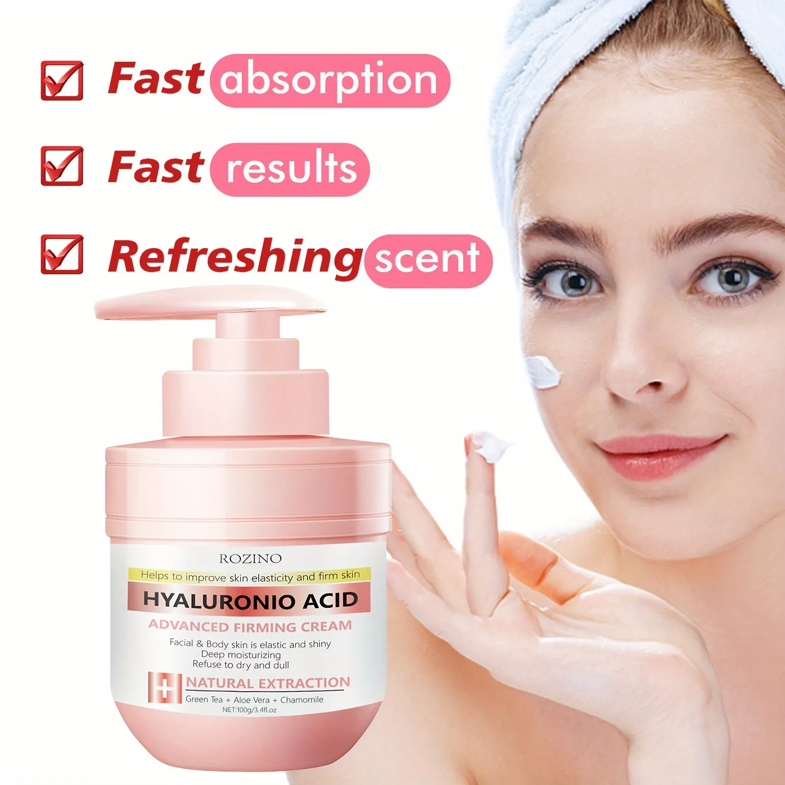 100g Hyaluronic Acid Firming Cream with Natural Extracts