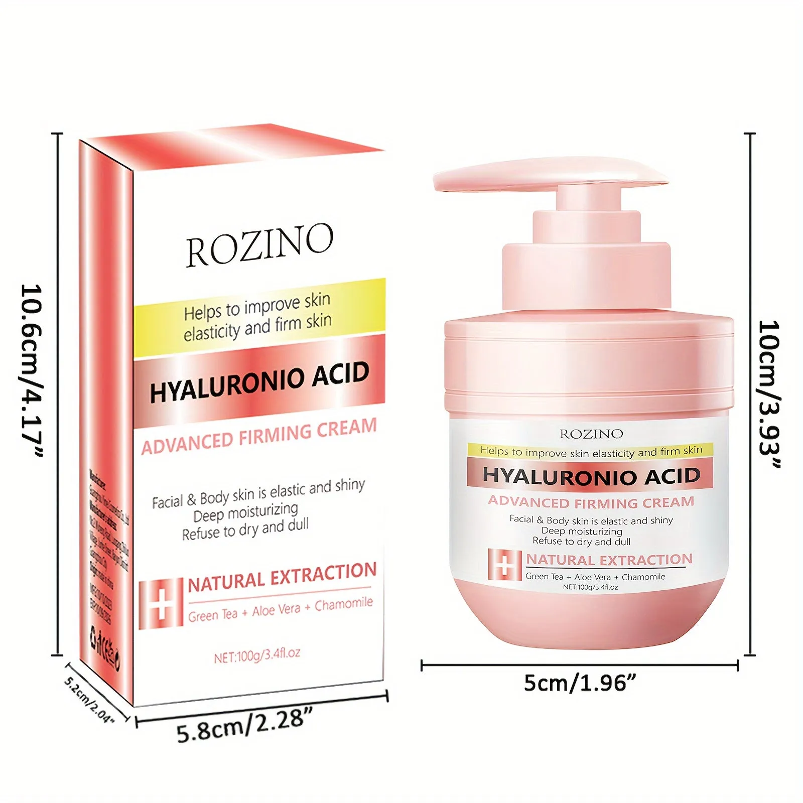 100g Hyaluronic Acid Firming Cream with Natural Extracts