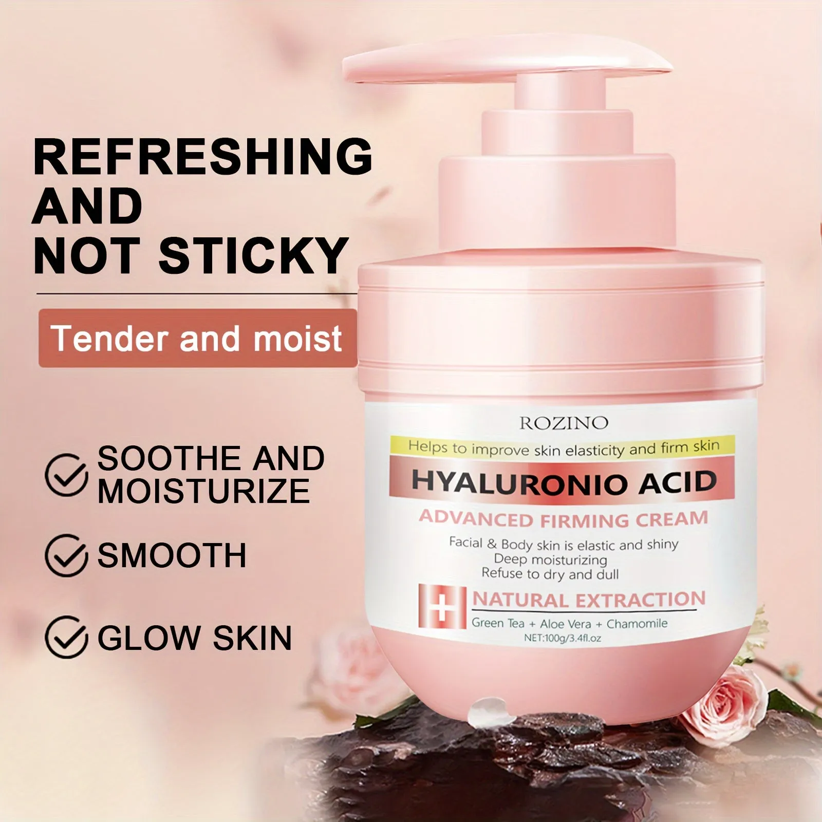 100g Hyaluronic Acid Firming Cream with Natural Extracts