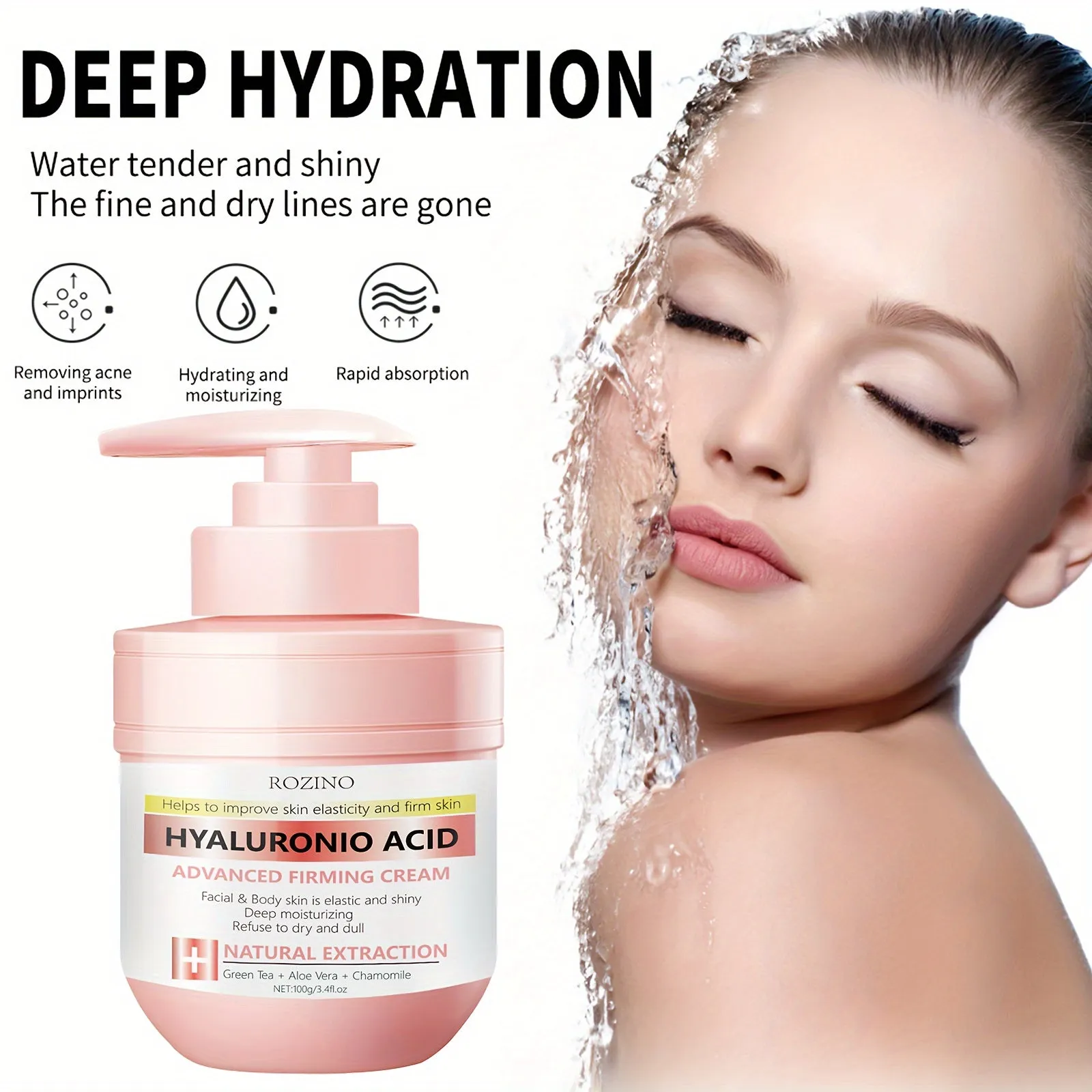 100g Hyaluronic Acid Firming Cream with Natural Extracts