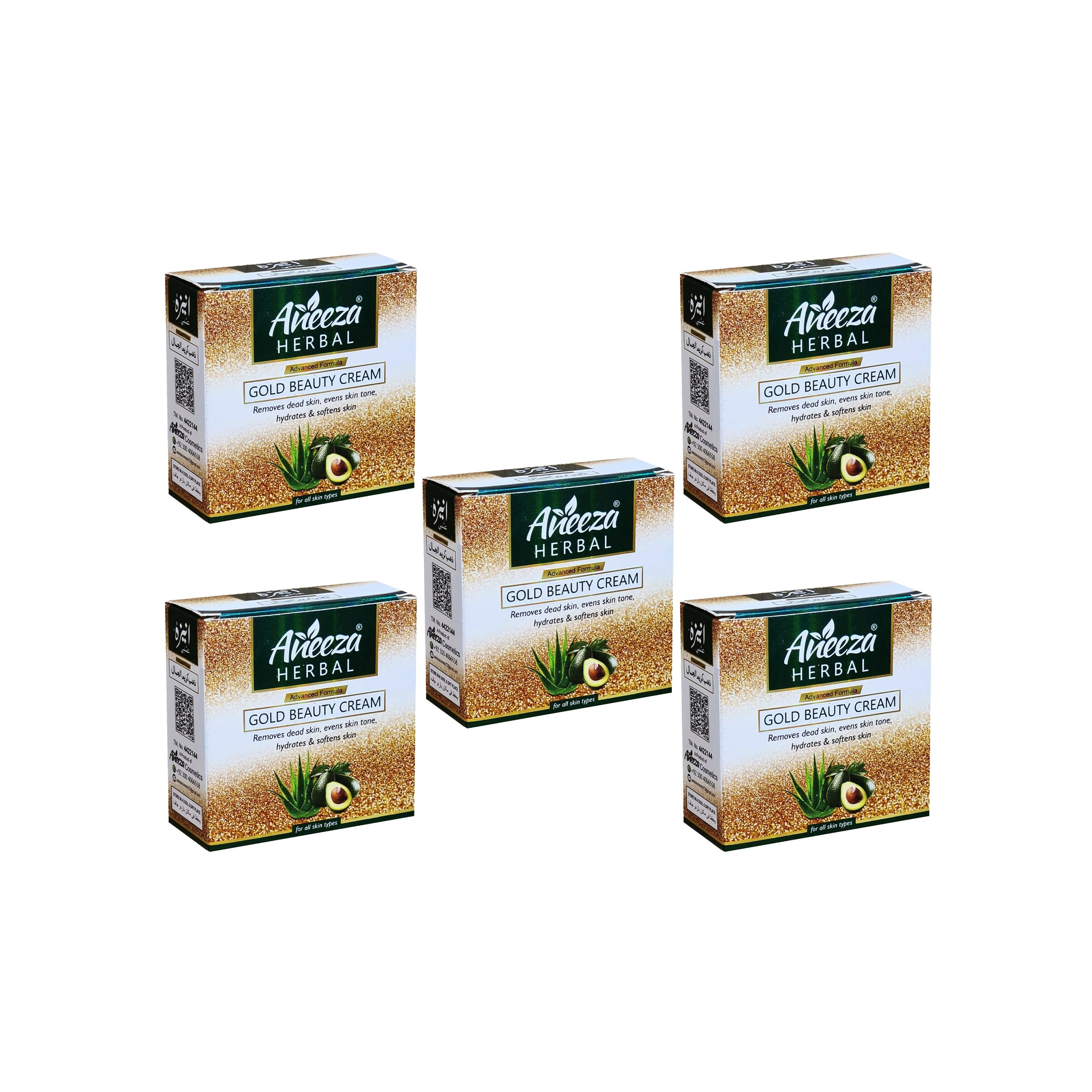 Aneeza Herbal Gold Beauty Cream - 20g (Pack Of 5)