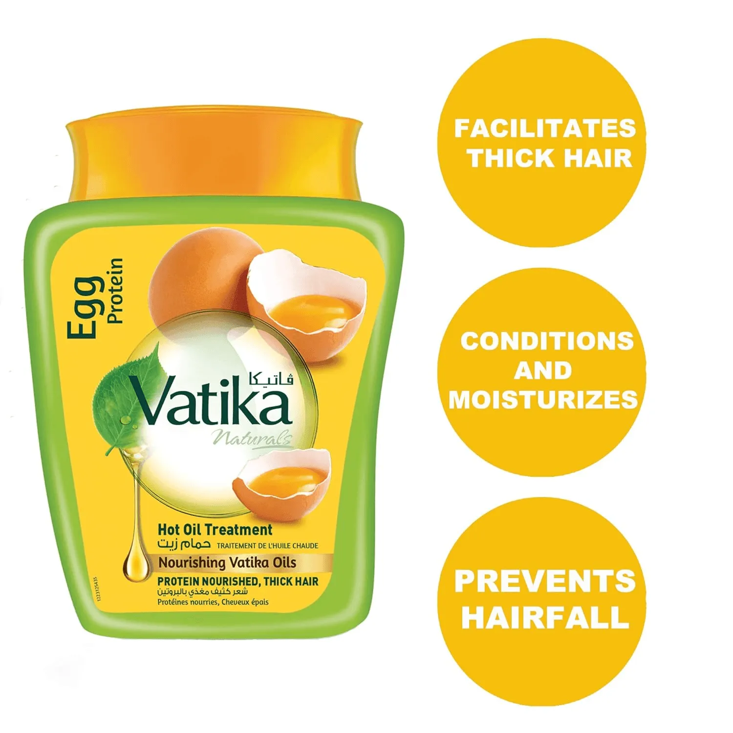 Dabur Vatika Egg Protein Hot Oil Treatment For Thick Hair - 500g