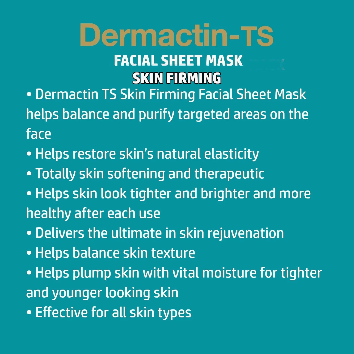 Dermactin-TS Facial Sheet Mask 4CT 6PK