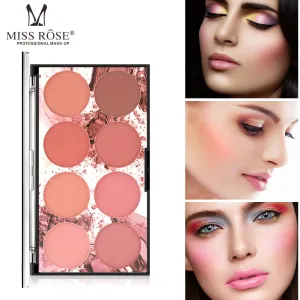 Eight-color blush palette matte long-lasting sunburn natural makeup skin color portable blush palette