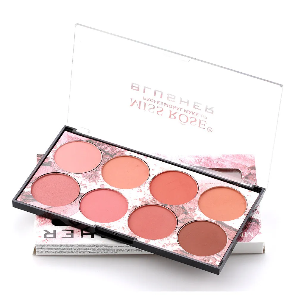 Eight-color blush palette matte long-lasting sunburn natural makeup skin color portable blush palette