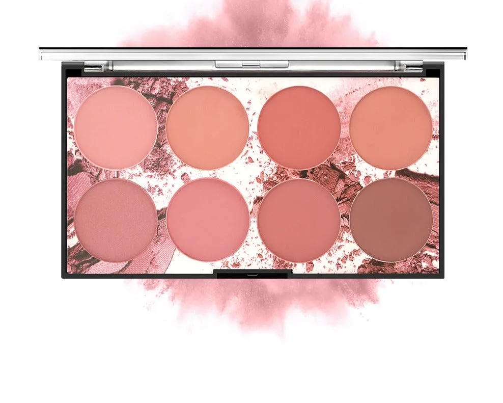 Eight-color blush palette matte long-lasting sunburn natural makeup skin color portable blush palette