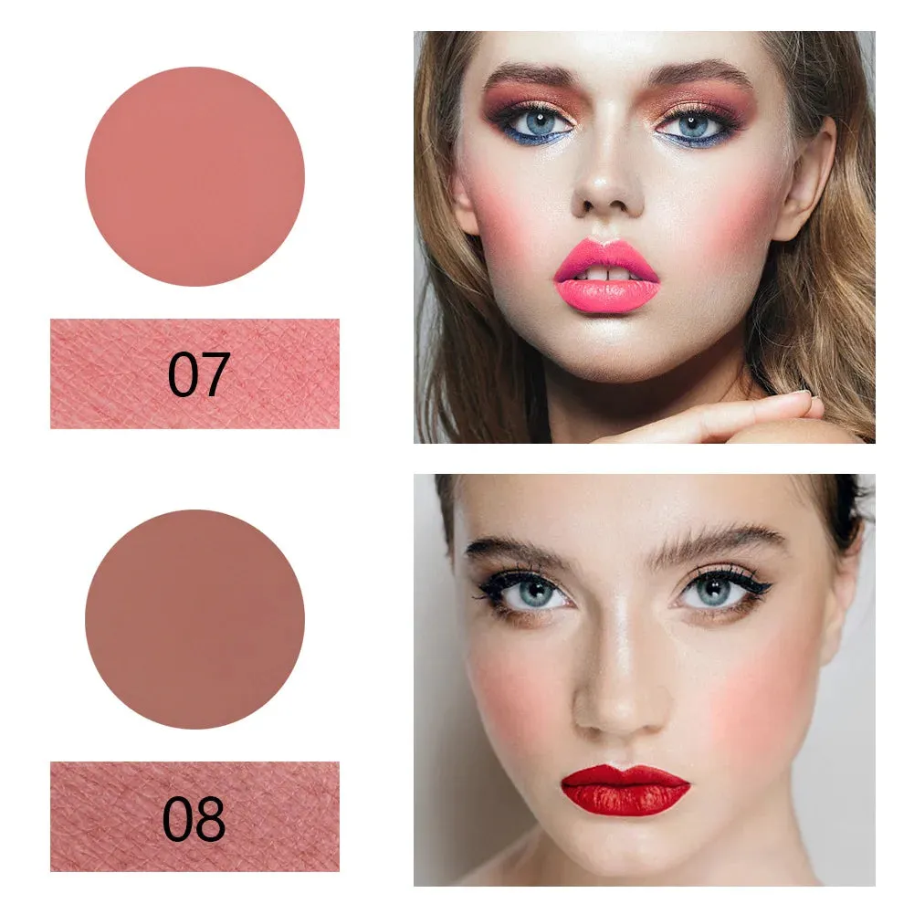 Eight-color blush palette matte long-lasting sunburn natural makeup skin color portable blush palette