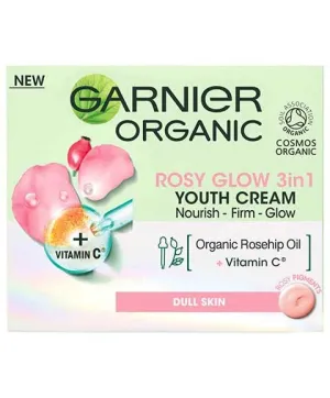 Garnier  Organic Rosy Glow 3 In 1 Youth Cream