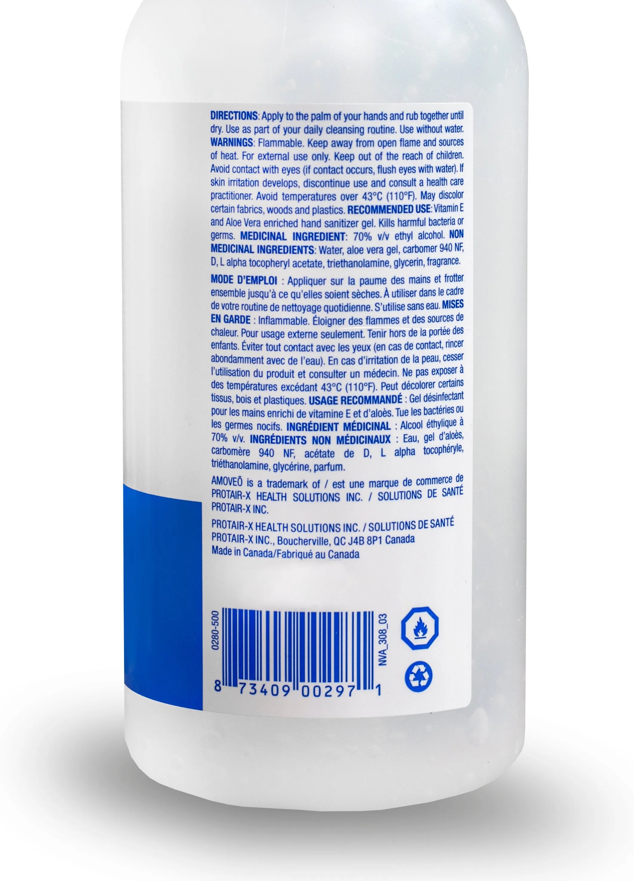 Gel désinfectant Amoveo Original 250ml