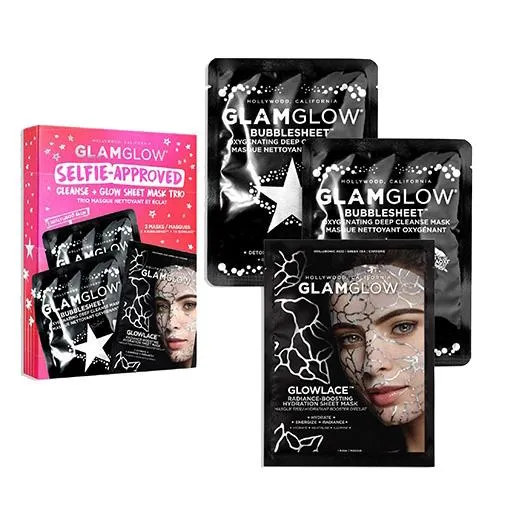 GlamGlow Selfie Approved Sheet Mask Trio Set ($28 Value) (Limited Availability)