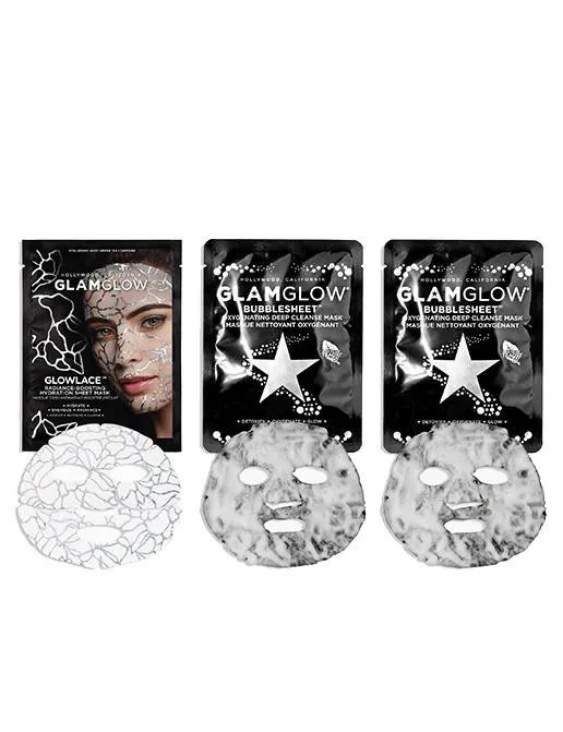 GlamGlow Selfie Approved Sheet Mask Trio Set ($28 Value) (Limited Availability)