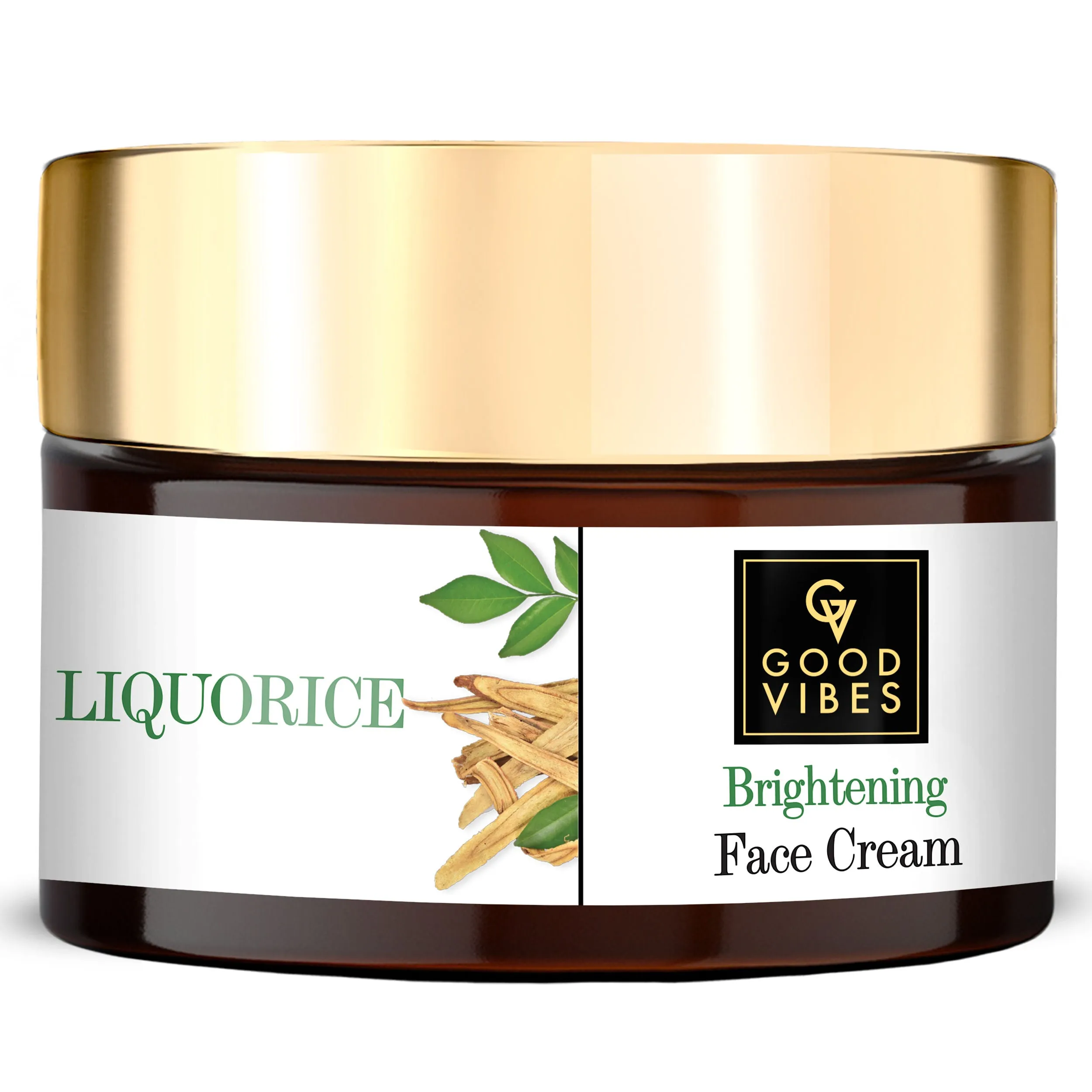 Good Vibes Liquorice Brightening Face Cream | Moisturizing, Nourishing | No Parabens, No Sulphates, No Mineral Oil, No Animal Testing (50 g)