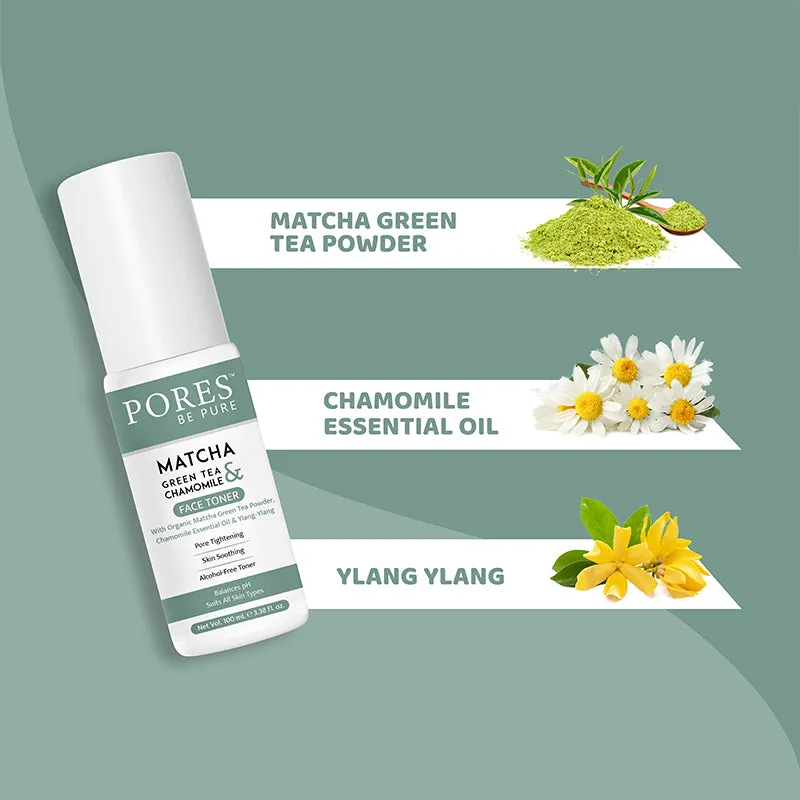 Green Tea & Chamomile Face Toner - With Ylang-Ylang - 100 mL