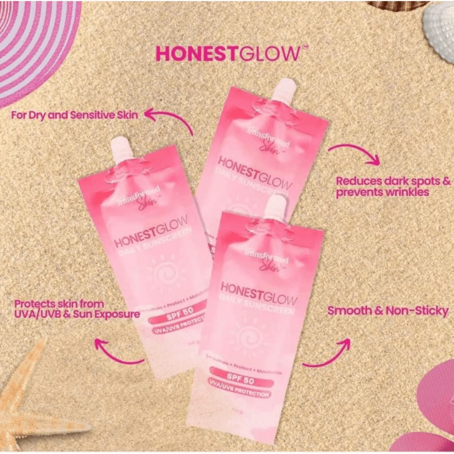 Honest Glow Daily Sunscreen SPF 50 - 50g
