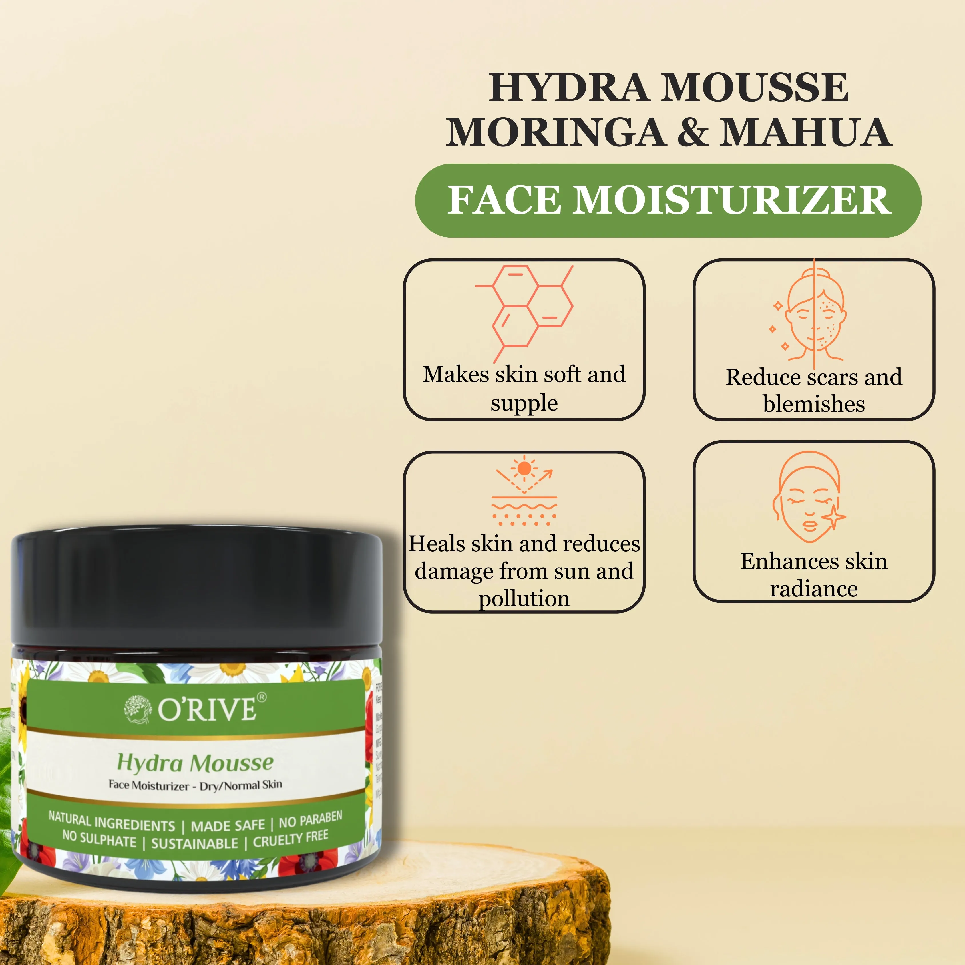 Hydra Mousse Light Weight Face Moisturizer Normal Skin 30ml