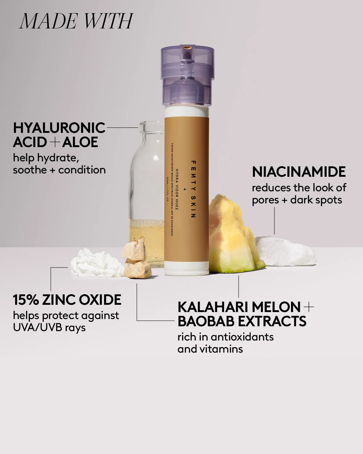 Hydra Vizor Huez Tinted Moisturizer Broad Spectrum Mineral SPF 30 Sunscreen Refill — 5