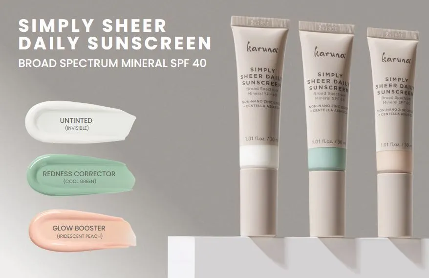 Karuna Simply Sheer Daily Sunscreen SPF 40, 1.01 fl. oz.