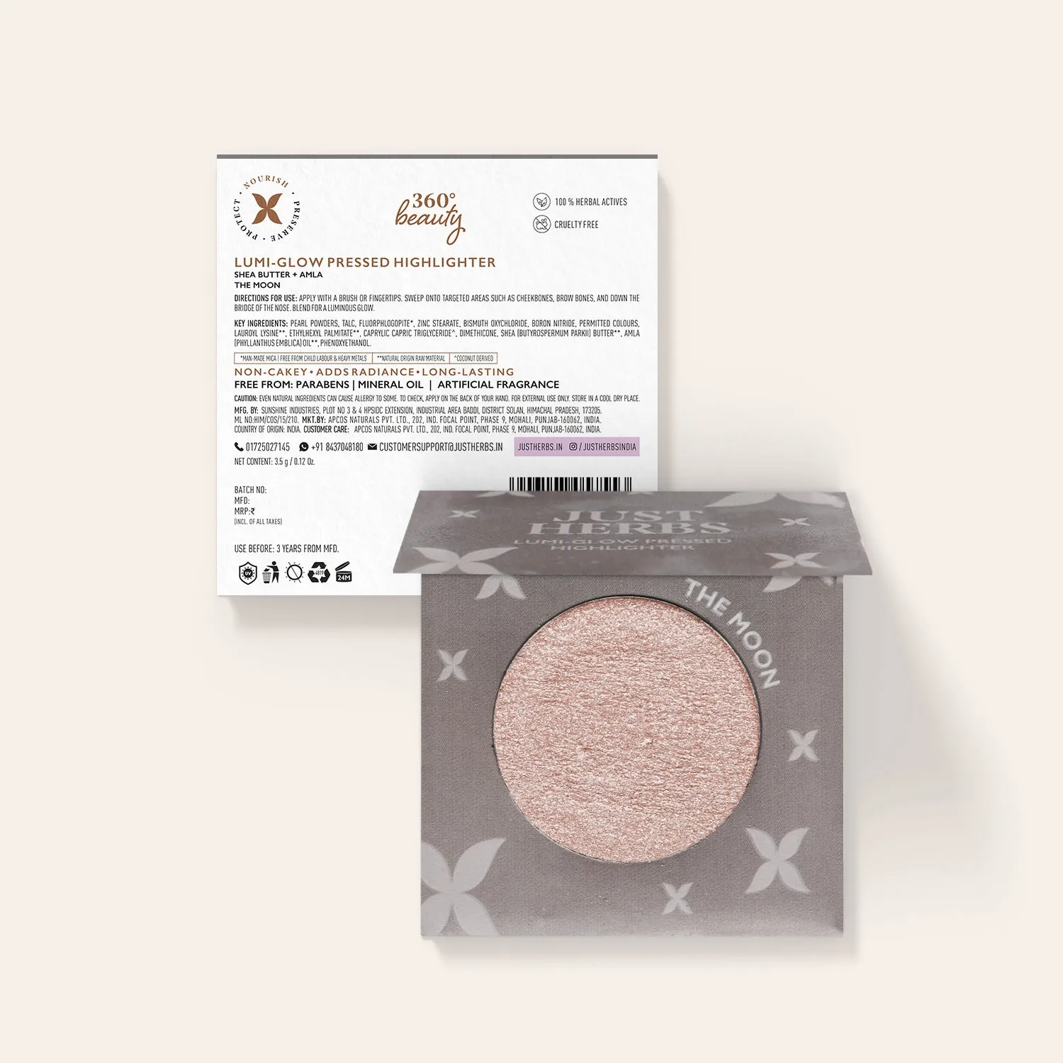 Lumi-glow Pressed Highlighter with Shea Butter and Amla