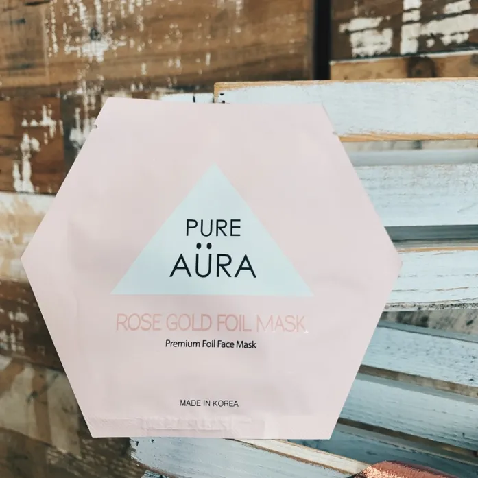 Luxury Rose Gold Metallic Foil Facial Sheet Mask
