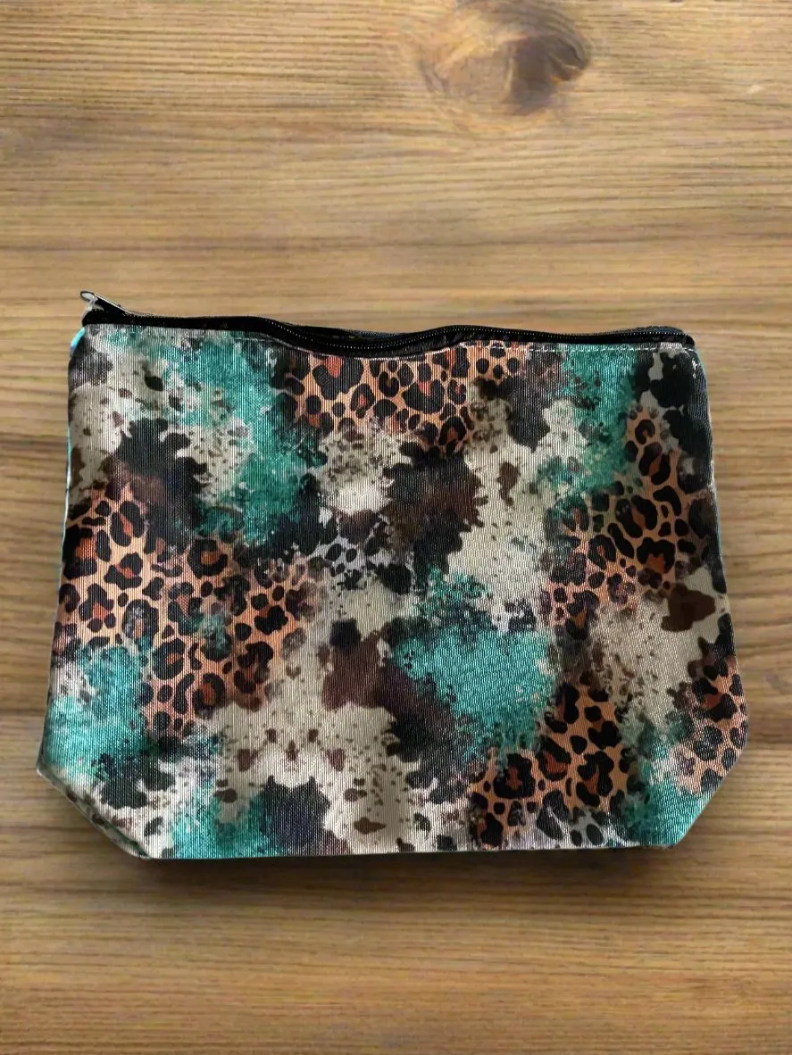Multi Color & Leopard Make Up Bag