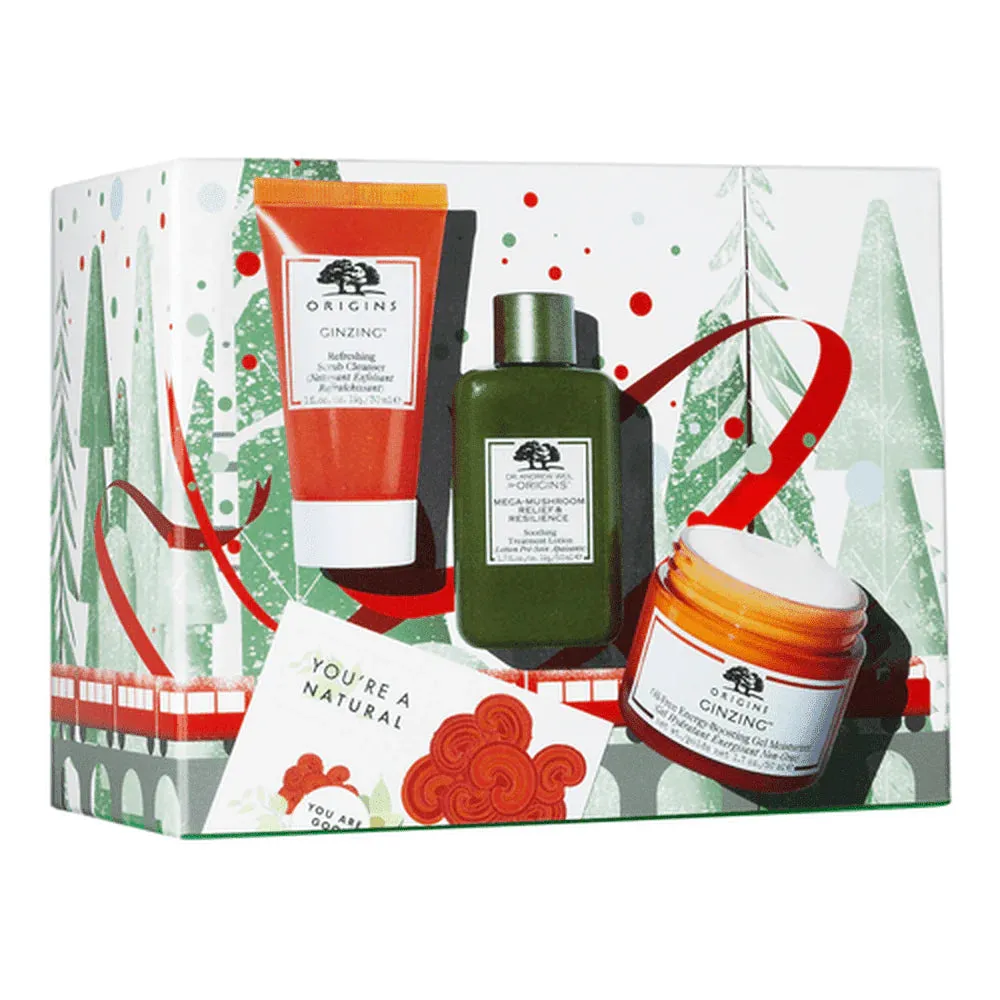 ORIGINS Glow & BELIEVE GINZING & MEGA-MUSHROOM HYDRATING GLOW SET
