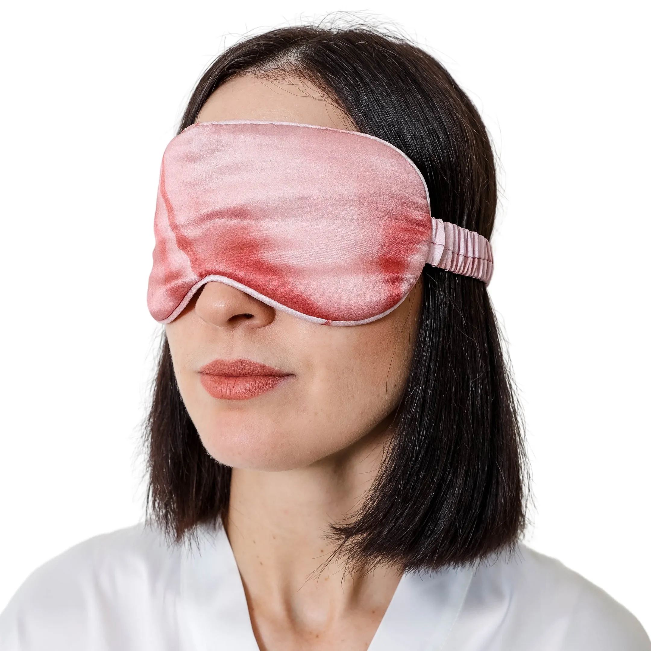 Rejuvenating Silk Sleep Mask - Auburn Marble Eye Cover