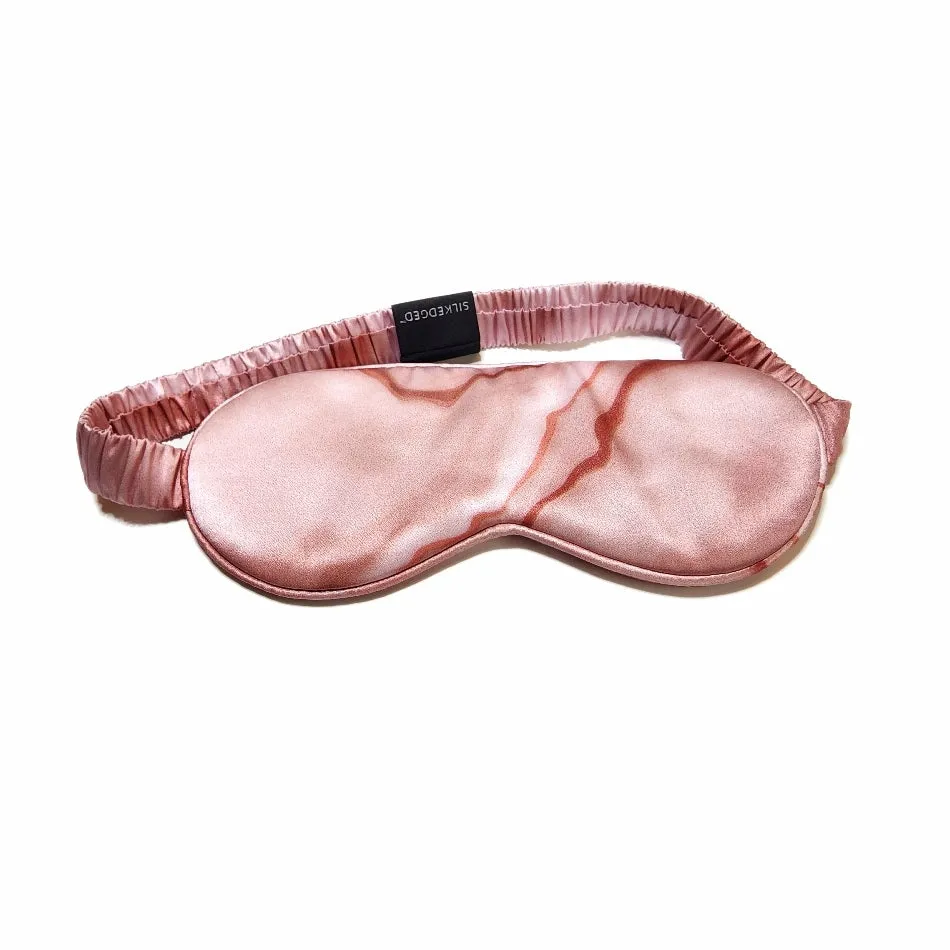 Rejuvenating Silk Sleep Mask - Auburn Marble Eye Cover
