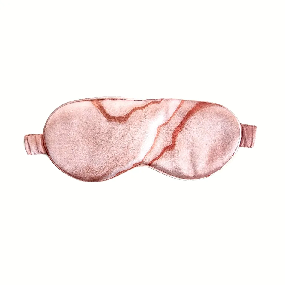 Rejuvenating Silk Sleep Mask - Auburn Marble Eye Cover