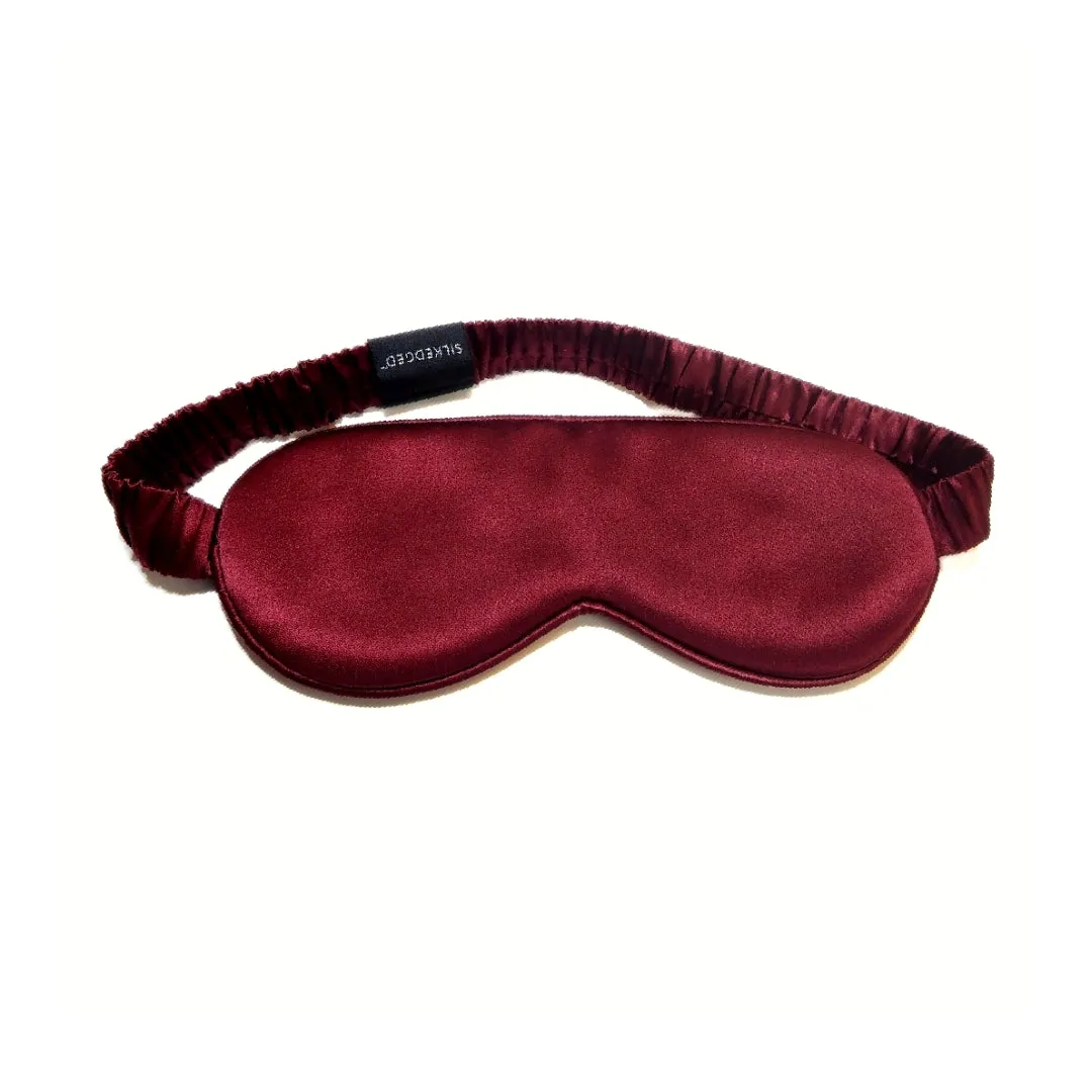 Rejuvenating Silk Sleep Mask - Burgundy Eye Cover