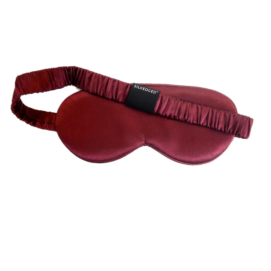 Rejuvenating Silk Sleep Mask - Burgundy Eye Cover