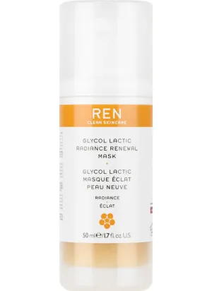 REN Clean Skincare Glycol Lactic Radiance Renewal Mask with AHA