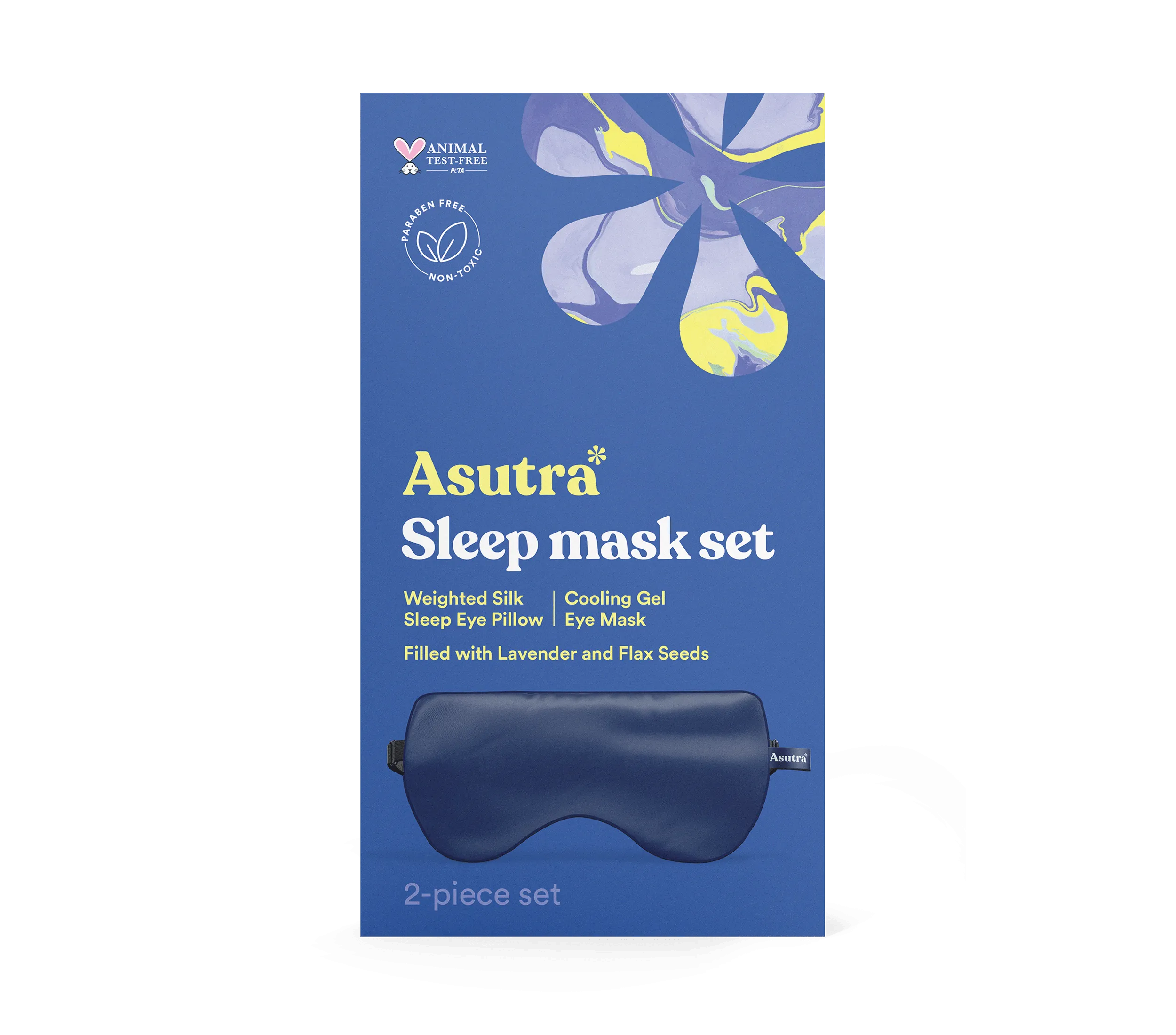 Silk Eye Pillow, Navy Blue Gift Box