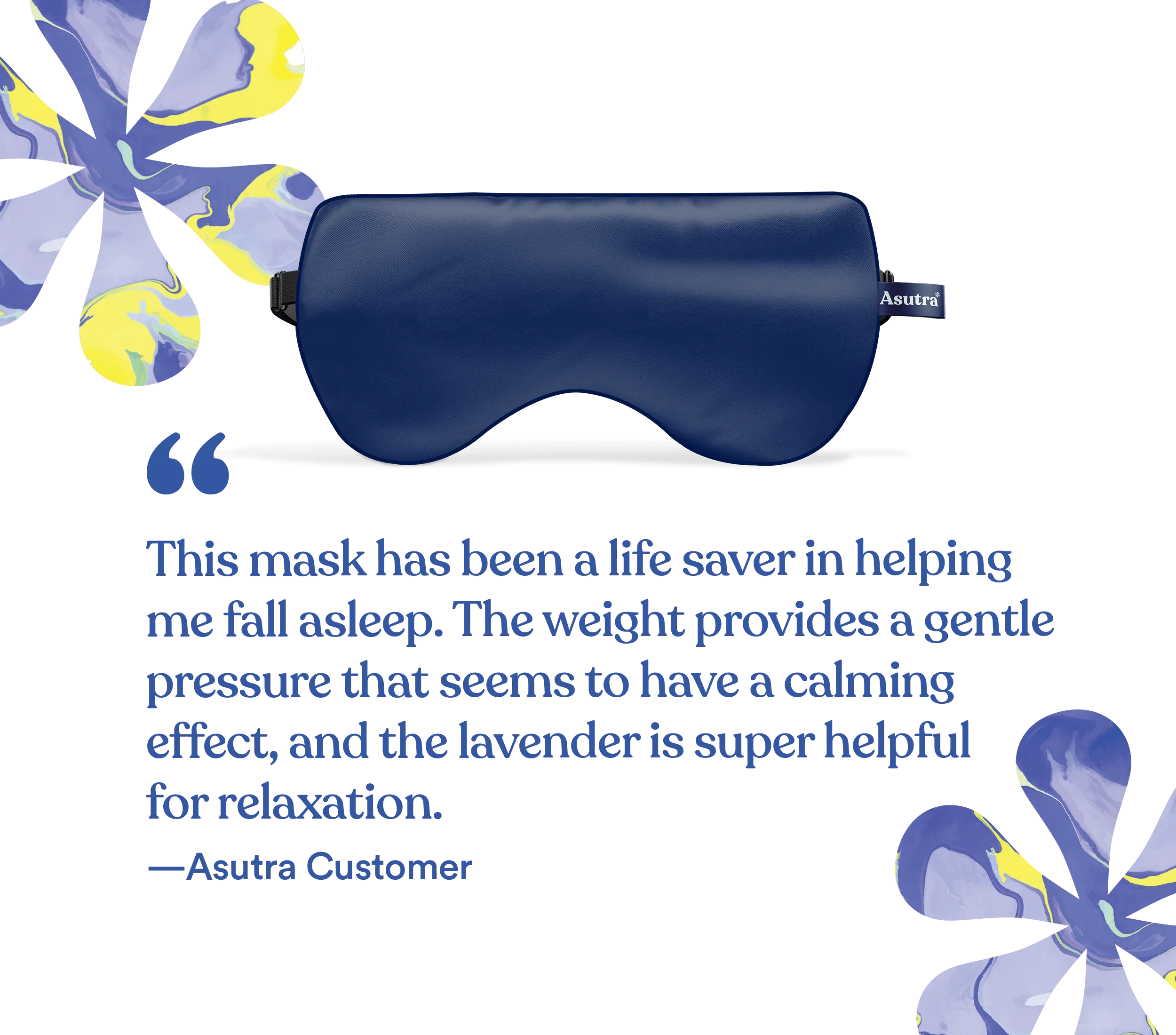 Silk Eye Pillow, Navy Blue Gift Box
