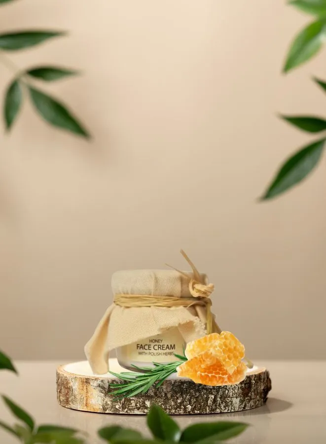 Soap&Friends Nourishing Honey Face Cream with Polish Herbs- Organic Cream for Sensitive Skin, 40 ml