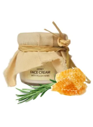 Soap&Friends Nourishing Honey Face Cream with Polish Herbs- Organic Cream for Sensitive Skin, 40 ml