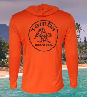Stamp UV Long Sleeve Hoodie Shirt - Orange
