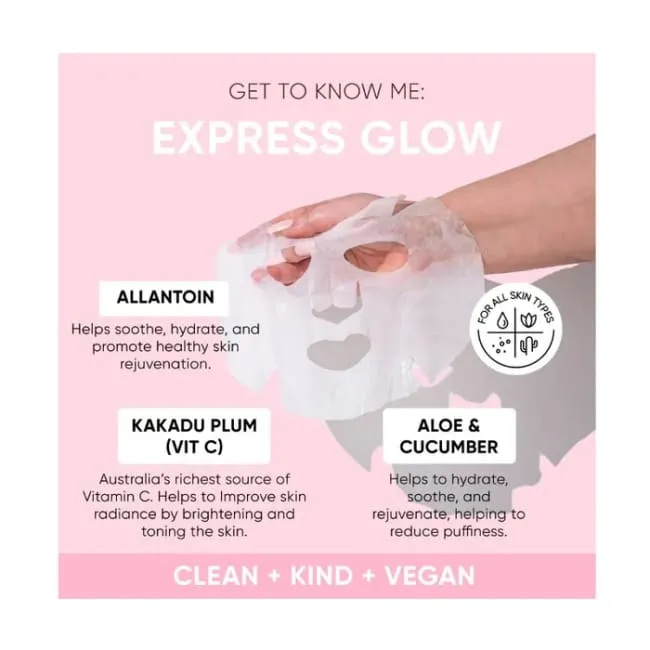 SugarBaby Express Glow Premium Bio-Degradable Bamboo Sheet Mask