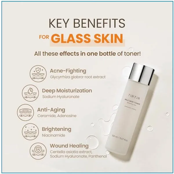 TIRTIR Milk Skin Toner Refreshing Skin 150ml, 1pc