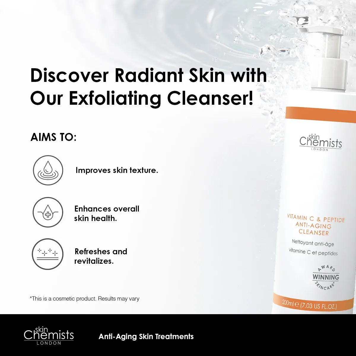 Vitamin C & Peptide Cleanser 200ml